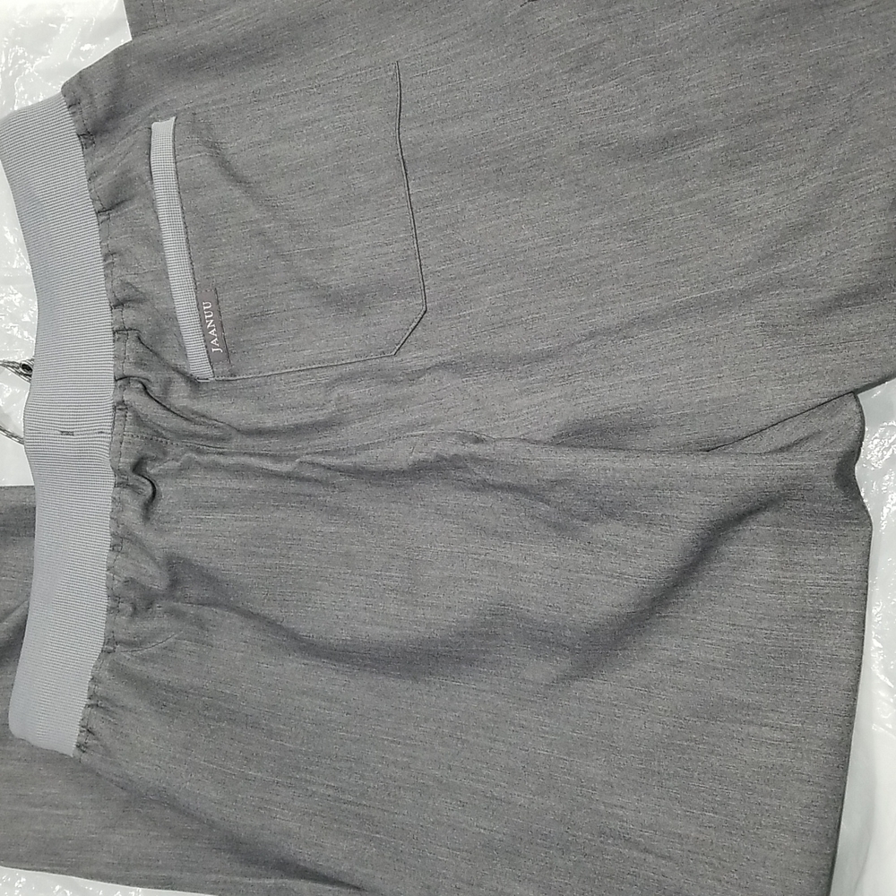 BOGO🆓 NWT Jaanuu Essential Drawstring Relaxed Scrub Pants Heather Gray sz Medi… - Picture 6 of 9